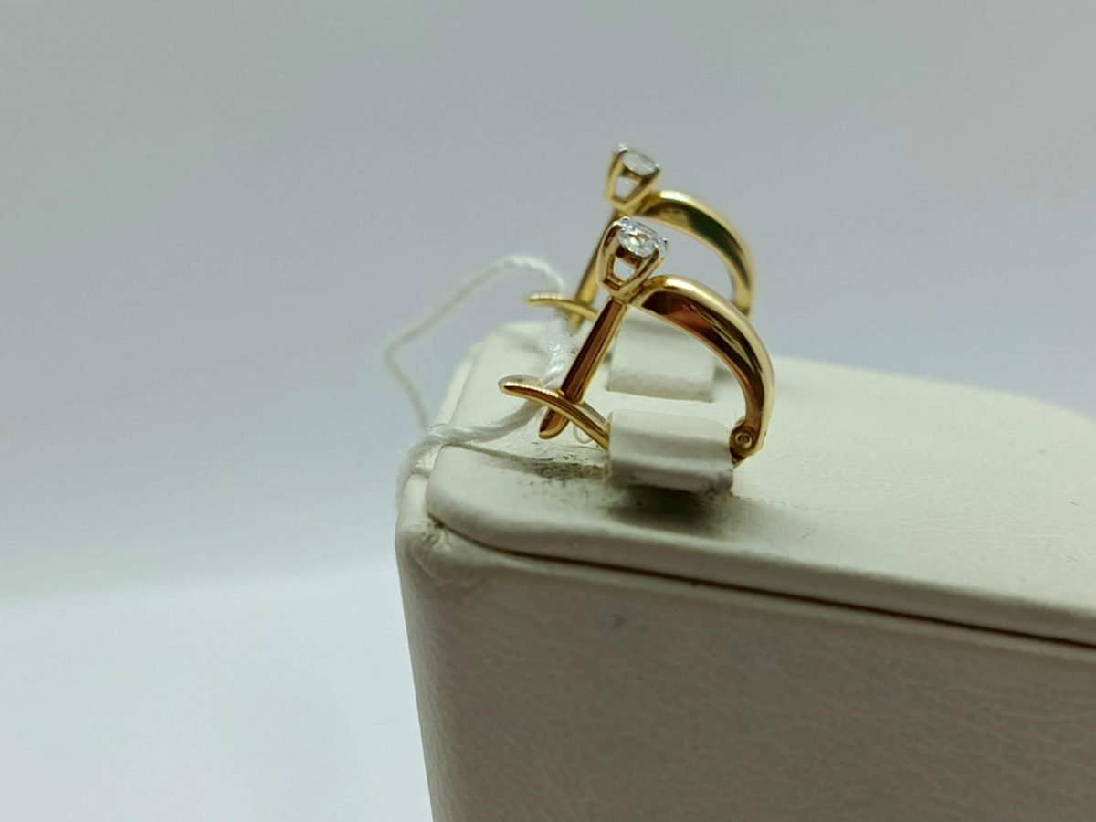 СЕРЬГИ С КАМНЕМ (Au 585)