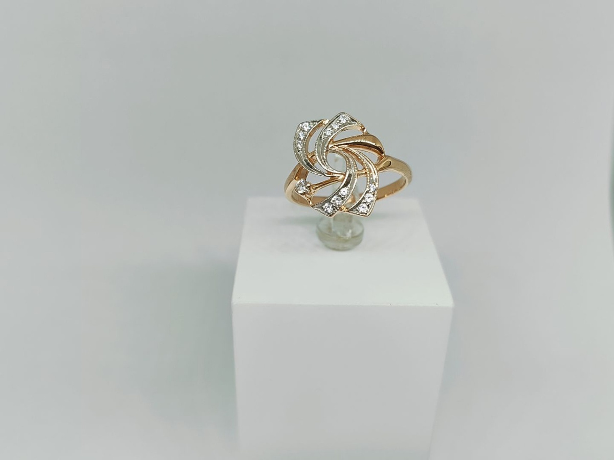 КОЛЬЦО С КАМНЯМИ (Au 585)