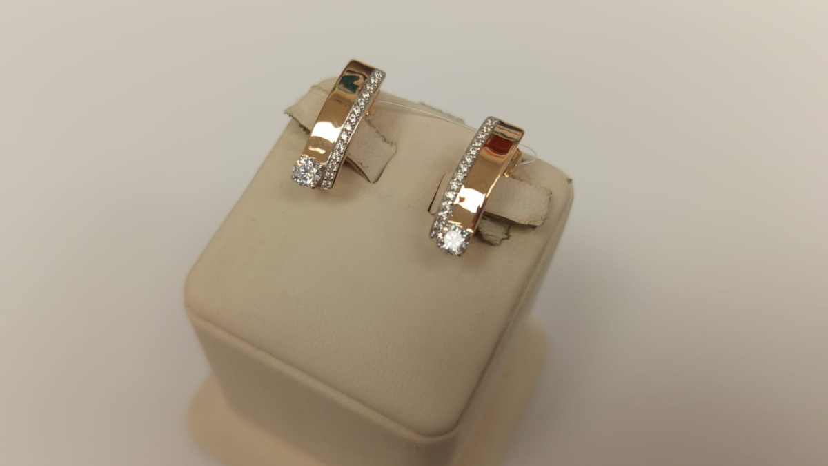 СЕРЬГИ С КАМНЯМИ (Au 585)