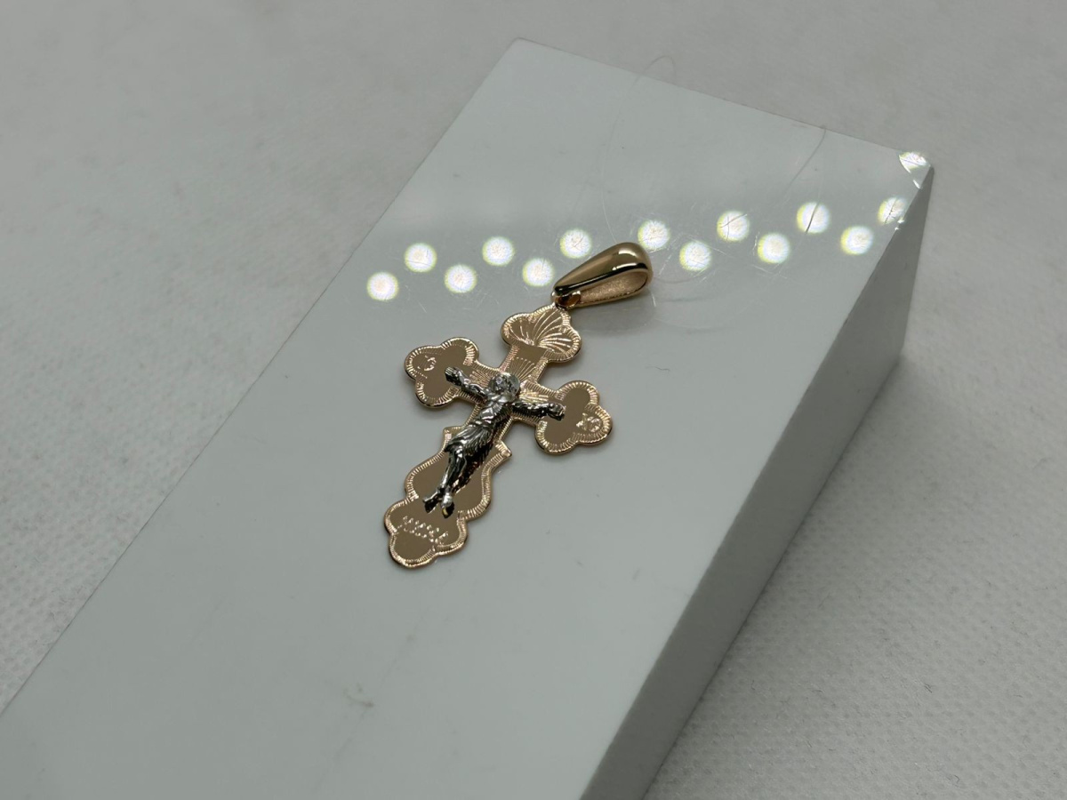 ПОДВЕСКА КРЕСТ без камня (Au 585)