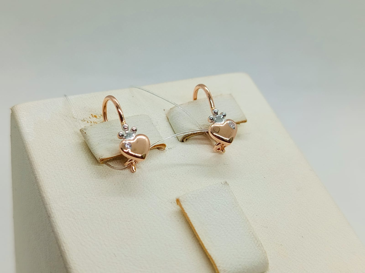 СЕРЬГИ ПЕТЕЛЬКА без камня (Au 585)