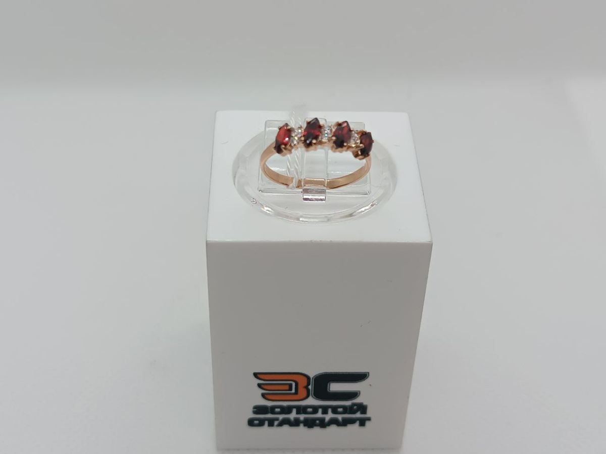 КОЛЬЦО С КАМНЯМИ (Au 585)