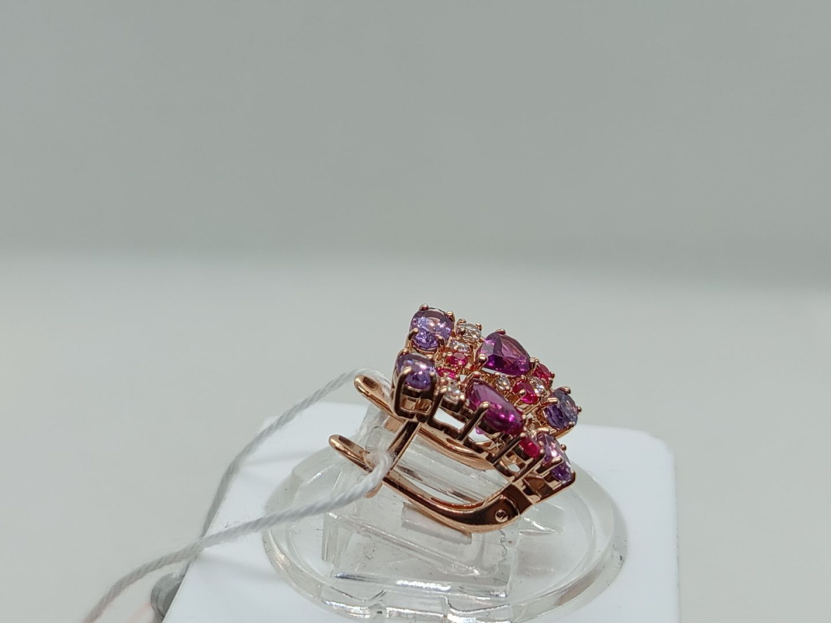 СКМИ585 СЕРЬГИ С КАМНЯМИ (Au 585)