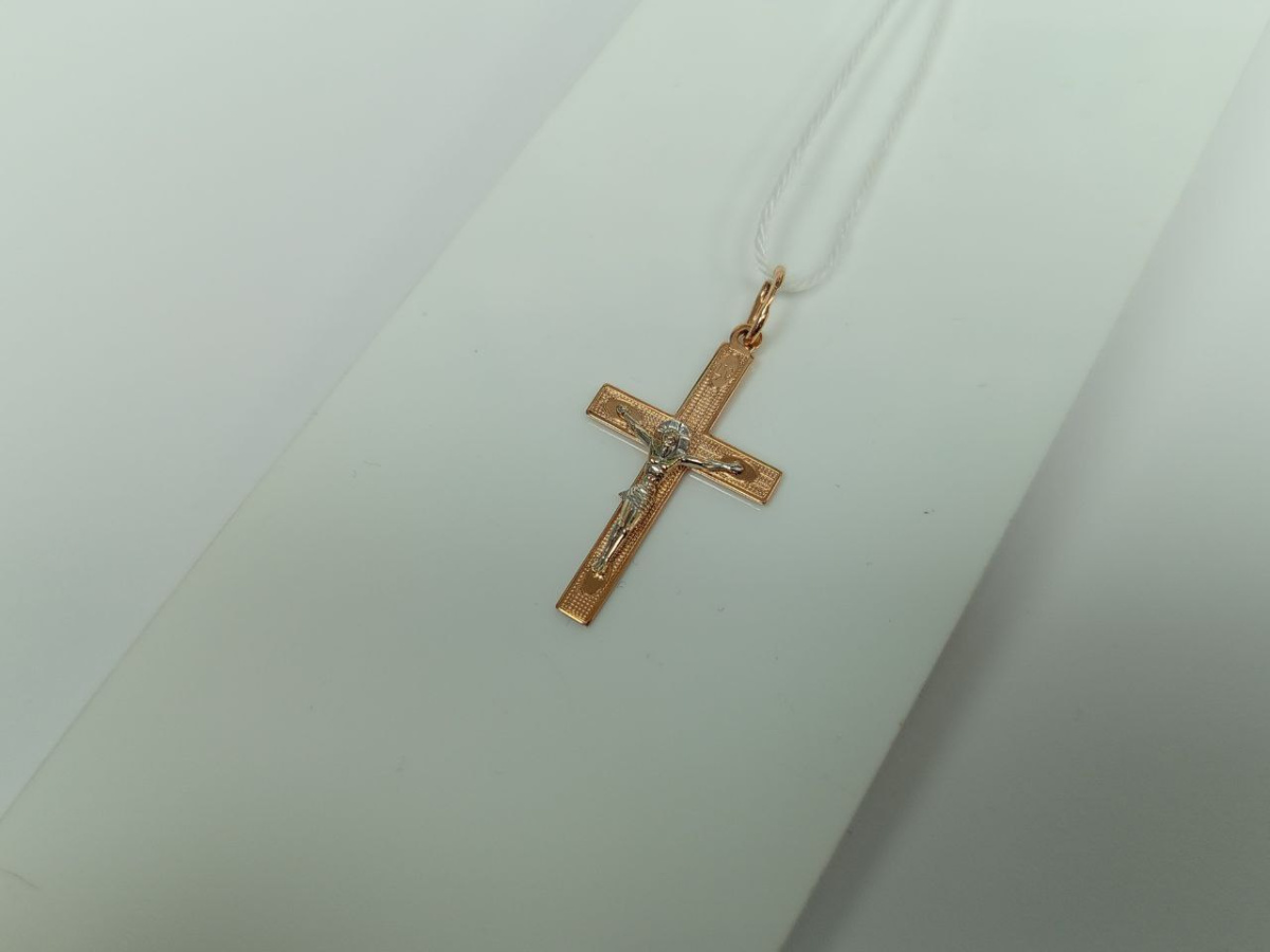 ПОДКБК585 ПОДВЕСКА КРЕСТ БЕЗ КАМНЯ (Au 585)