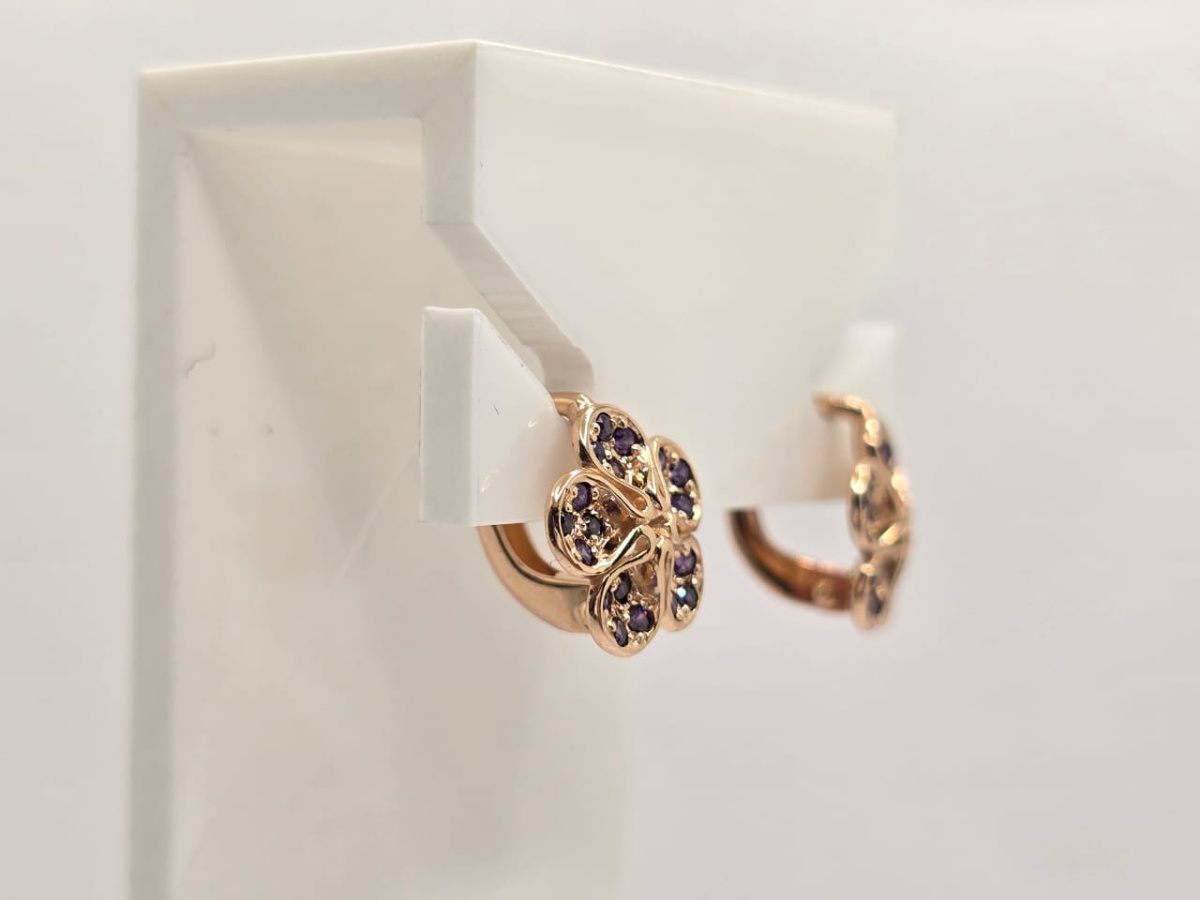 СЕРЬГИ С КАМНЯМИ (Au 585)