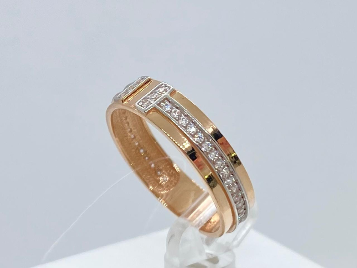 КОЛЬЦО С КАМНЯМИ (Au 585)