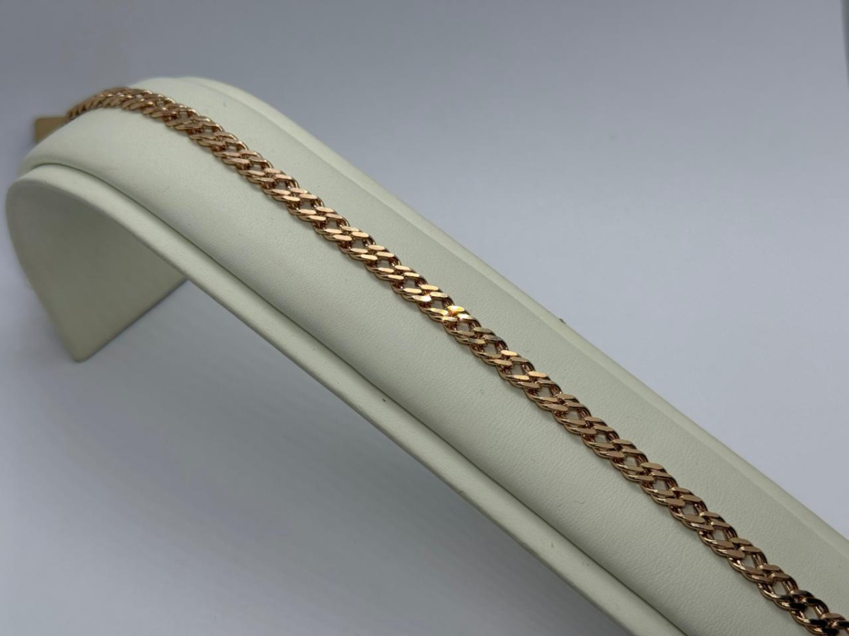 БРАСЛЕТ ПУСТОТЕЛЫЙ Ромб двойной (Au 585)