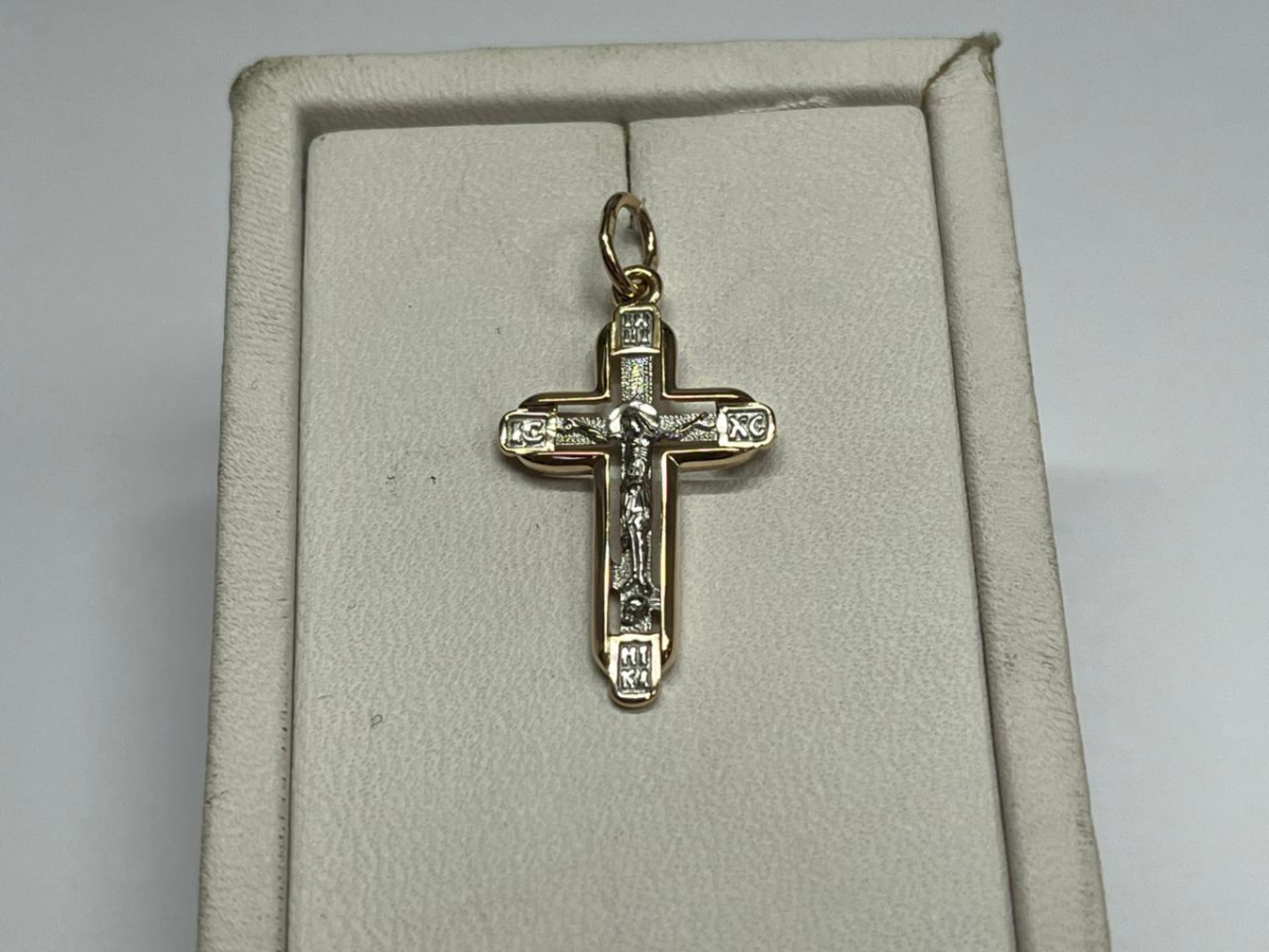 ПОДВЕСКА КРЕСТ без камня (Au 585)