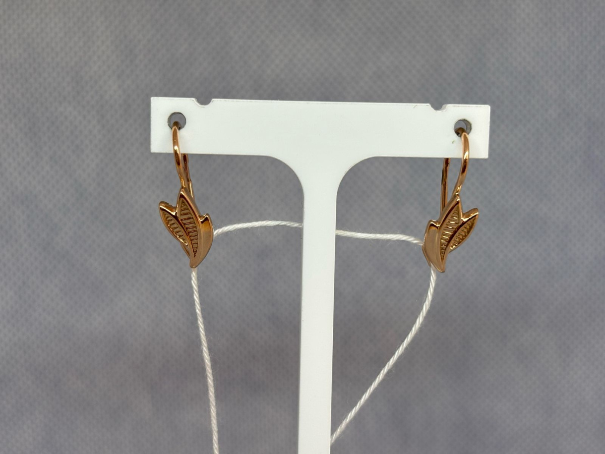 СЕРЬГИ БЕЗ КАМНЯ (Au 585)