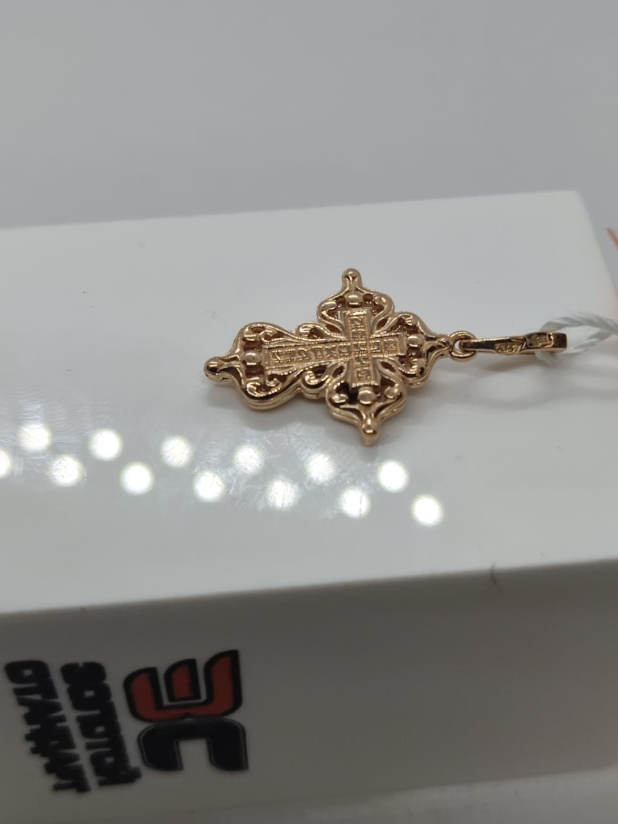 ПОДВЕСКА КРЕСТ С КАМНЯМИ (Au 585)