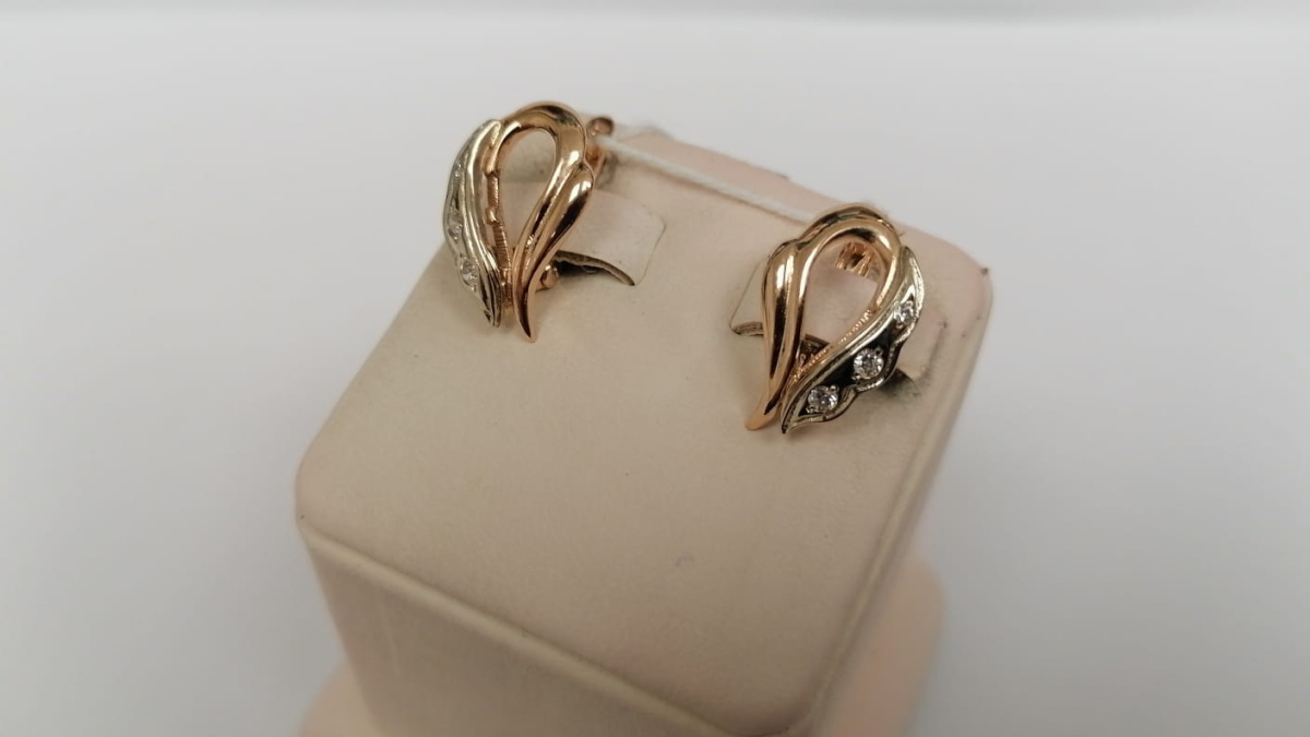 СЕРЬГИ С КАМНЯМИ (Au 585)