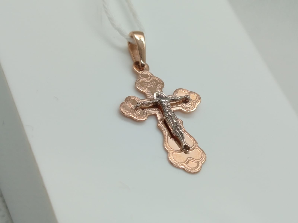 ПОДВЕСКА КРЕСТ БЕЗ КАМНЯ (Au 585)