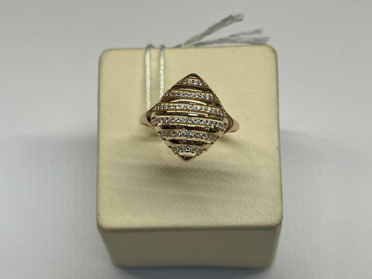 КОЛЬЦО С КАМНЯМИ (Au 585)