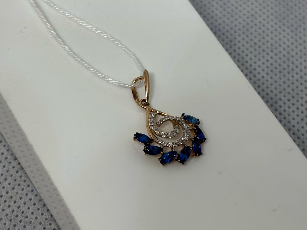 ПОДКМИ585 ПОДВЕСКА С КАМНЯМИ (Au 585)