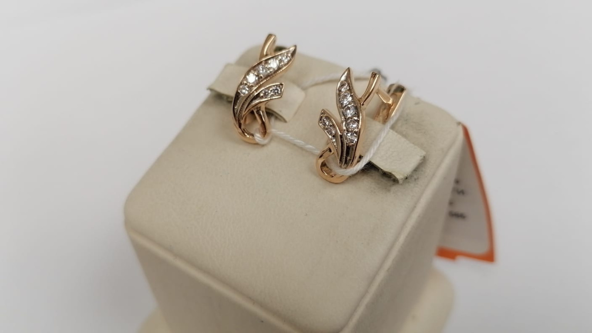 СЕРЬГИ С КАМНЯМИ (Au 585)