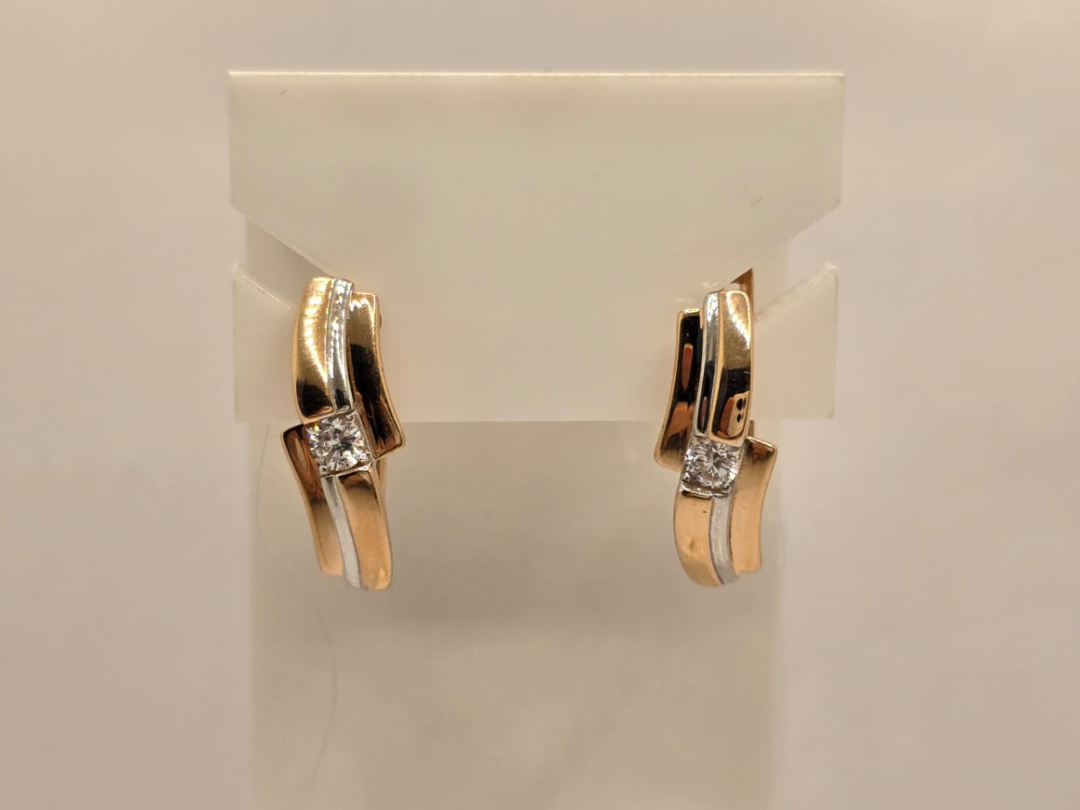 СЕРЬГИ С КАМНЕМ (Au 585)