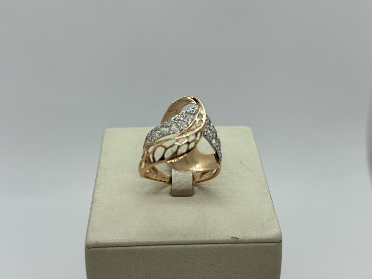 КОЛЬЦО С КАМНЯМИ (Au 585)