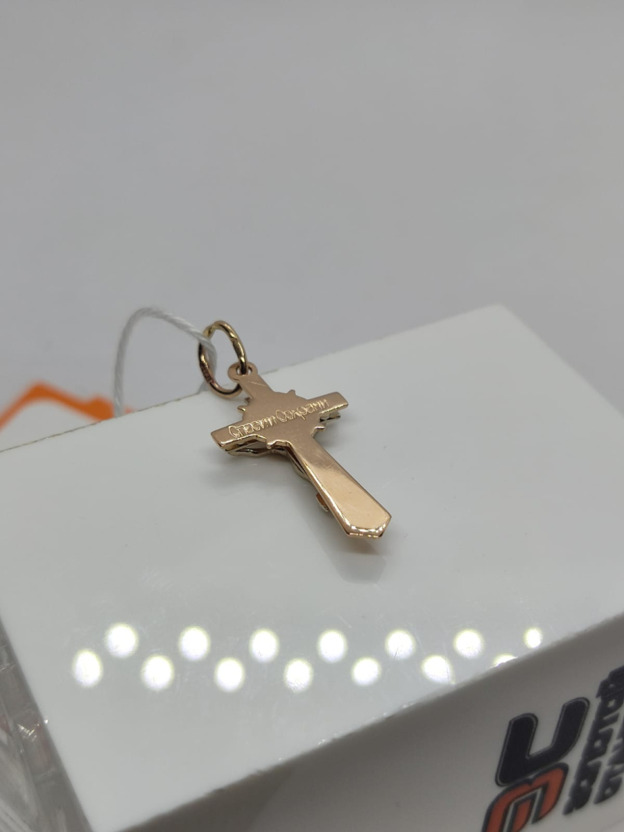 ПОДВЕСКА КРЕСТ БЕЗ КАМНЯ (Au 585)