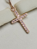 ПОДККИ585 ПОДВЕСКА КРЕСТ С КАМНЯМИ (Au 585)