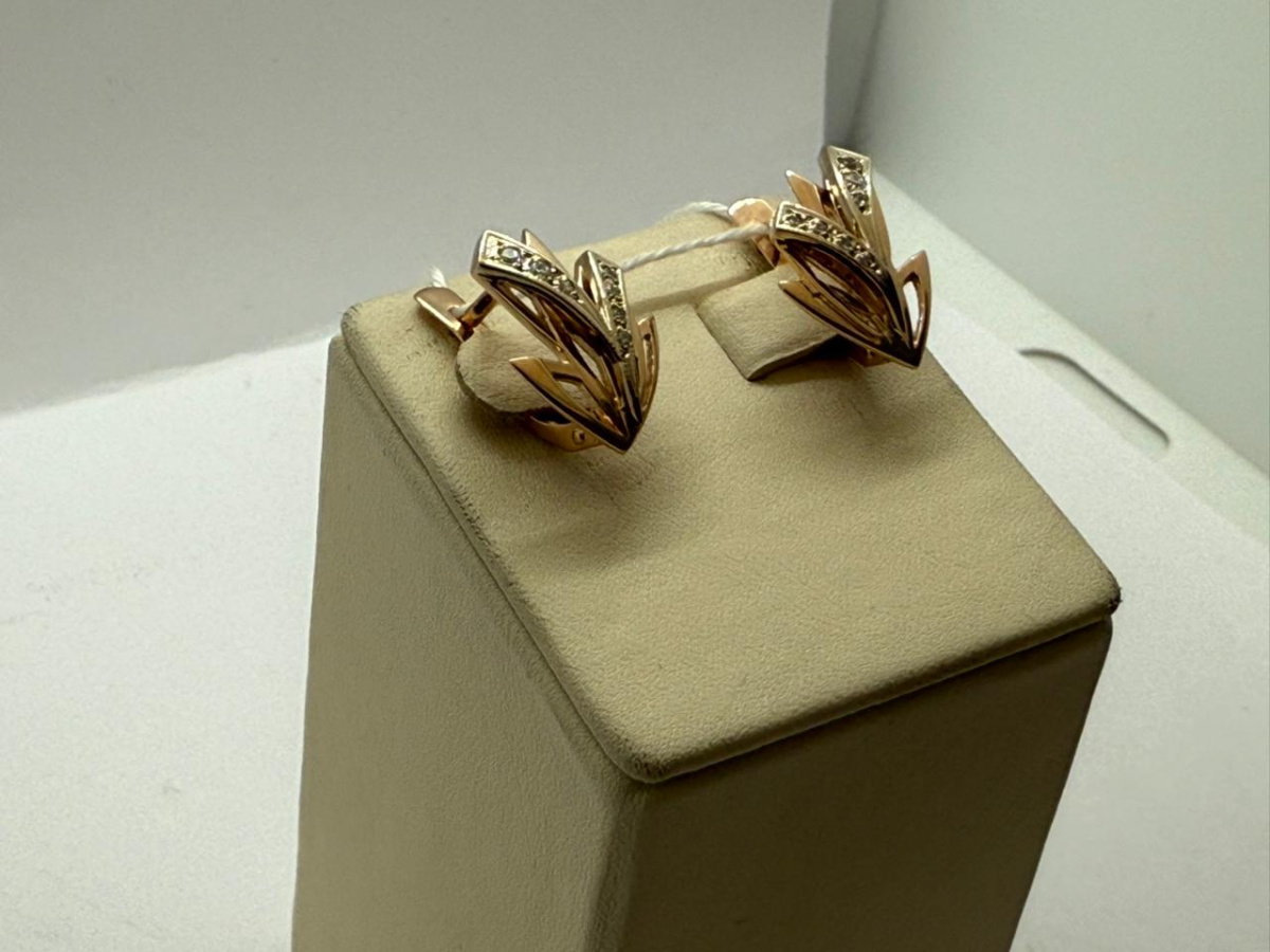 СЕРЬГИ С КАМНЯМИ (Au 585)