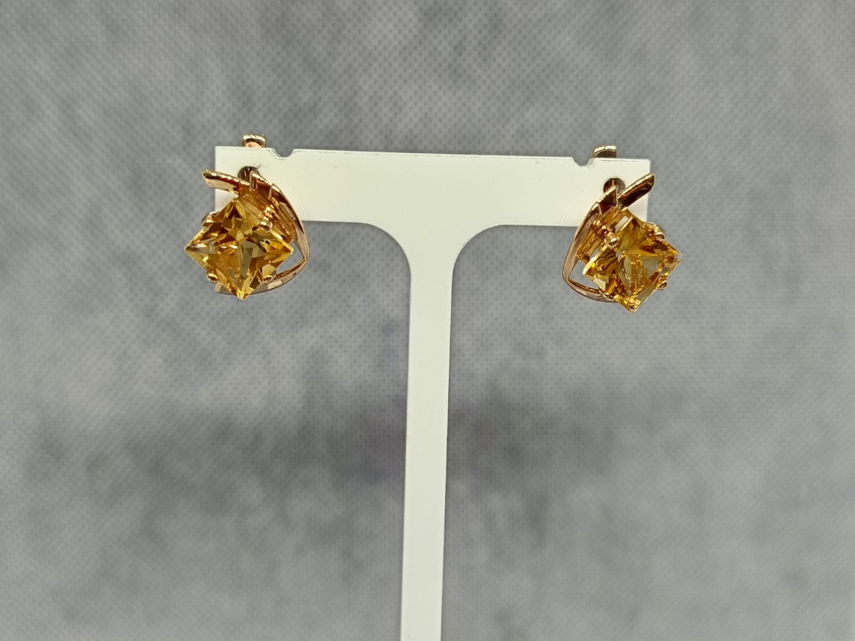 СЕРЬГИ С КАМНЕМ (Au 585)