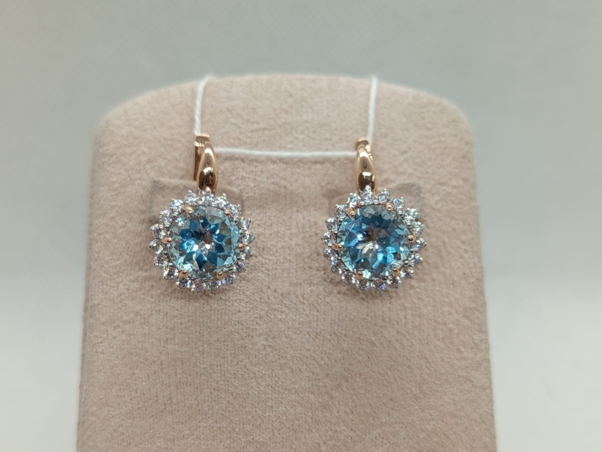 СЕРЬГИ С КАМНЯМИ (Au 585)