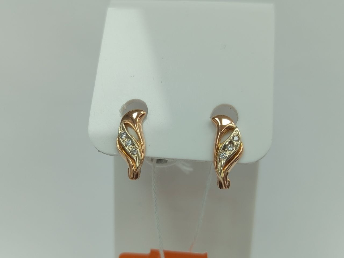 СКМИ585 СЕРЬГИ С КАМНЯМИ (Au 585)