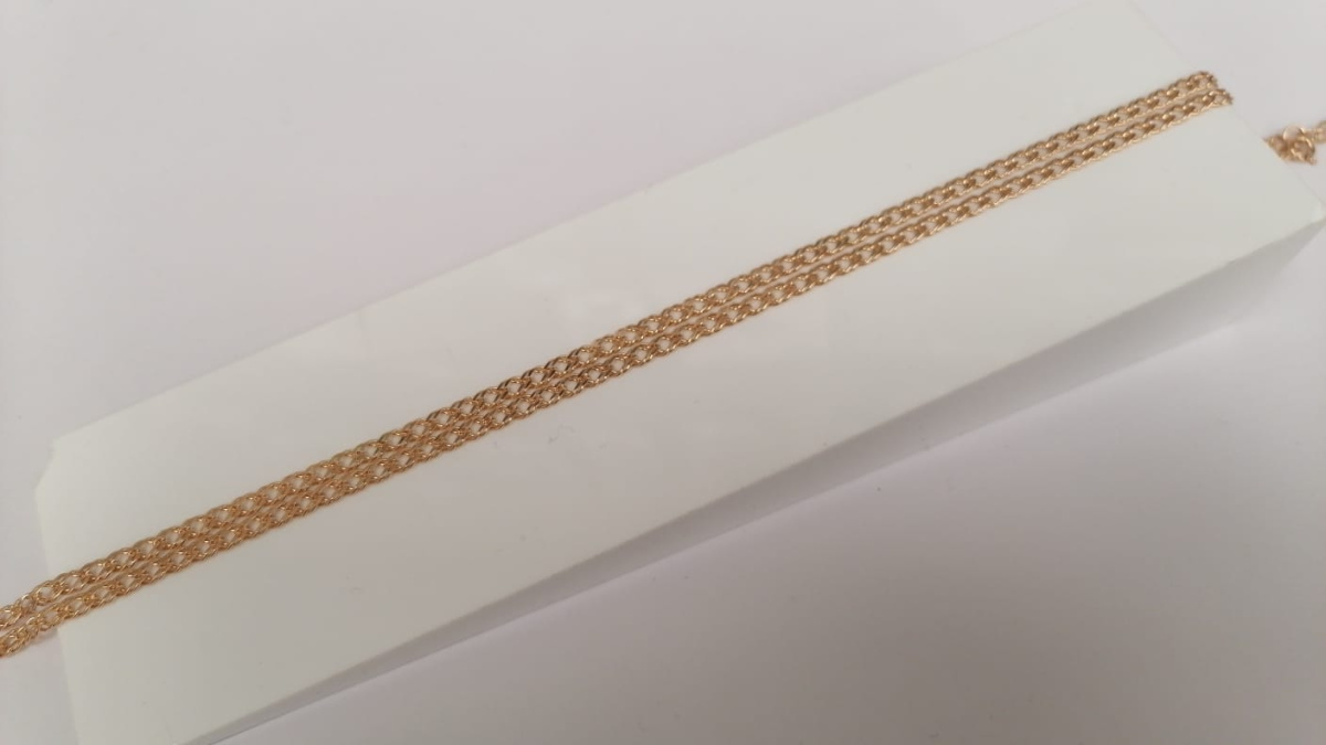 ЦЕПЬ ПОЛНОВЕСНАЯ Ромб двойной (Au 585)