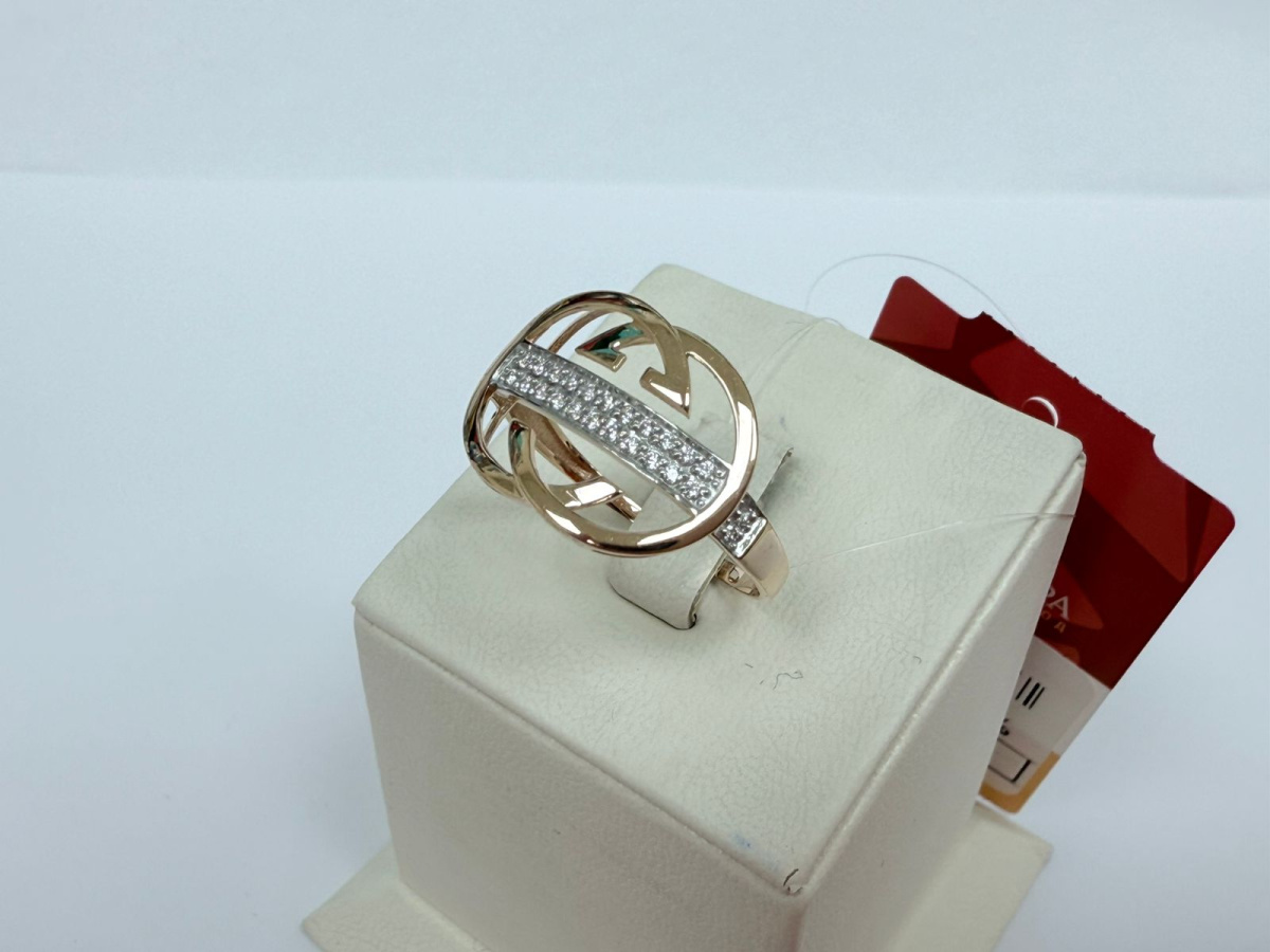 КОЛЬЦО С КАМНЯМИ (Au 585)