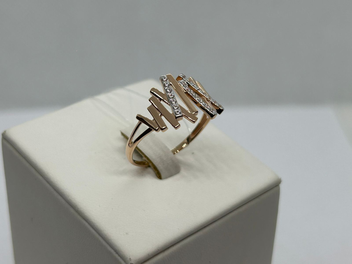 КОЛЬЦО С КАМНЯМИ (Au 585)