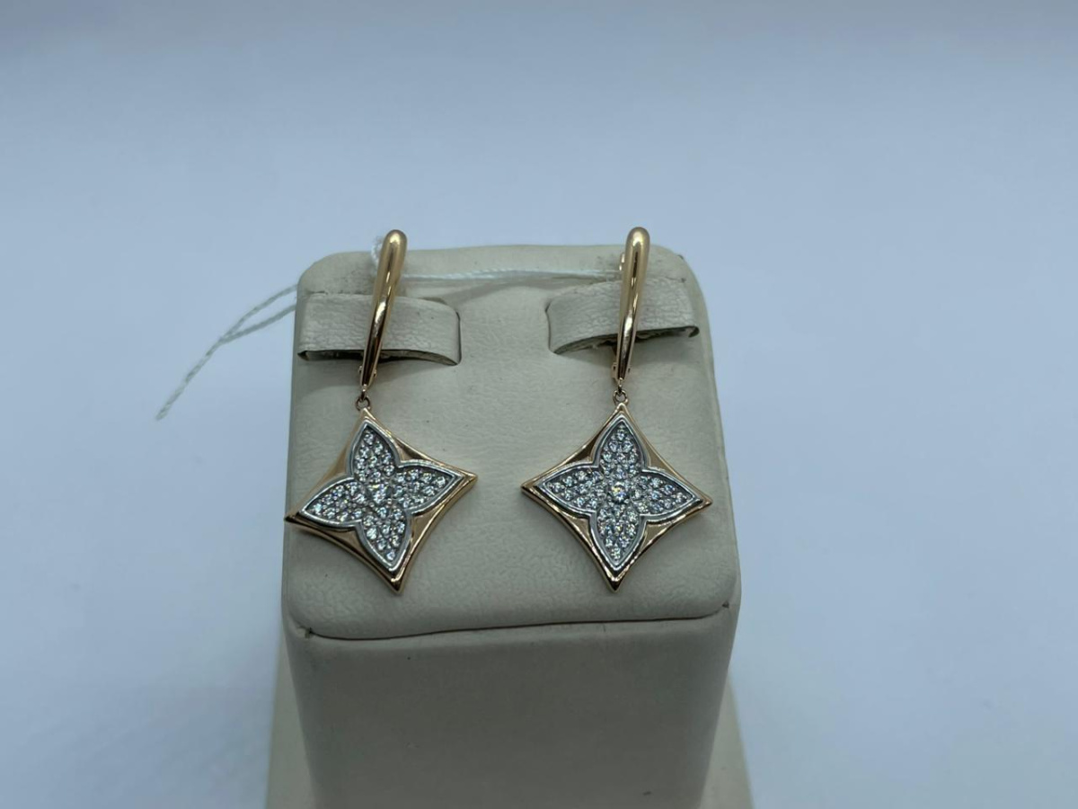 СЕРЬГИ С КАМНЯМИ (Au 585)