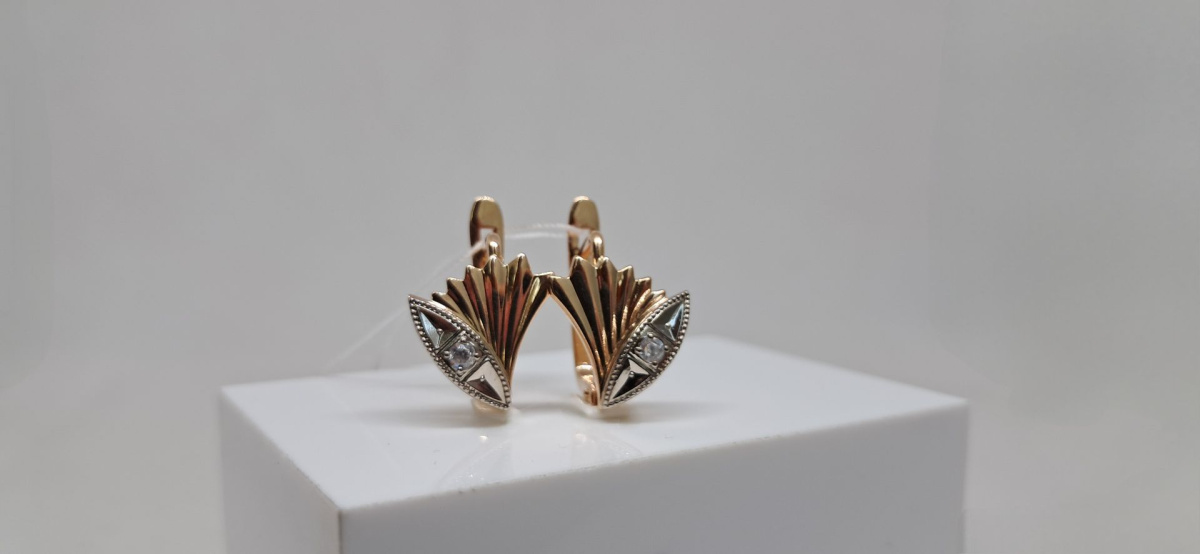 СЕРЬГИ С КАМНЕМ (Au 585)