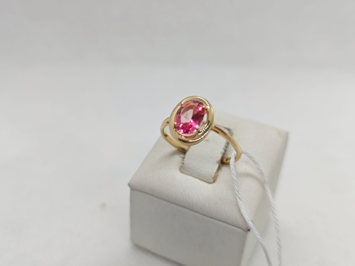 КОЛКМ585 КОЛЬЦО С КАМНЕМ (Au 585)