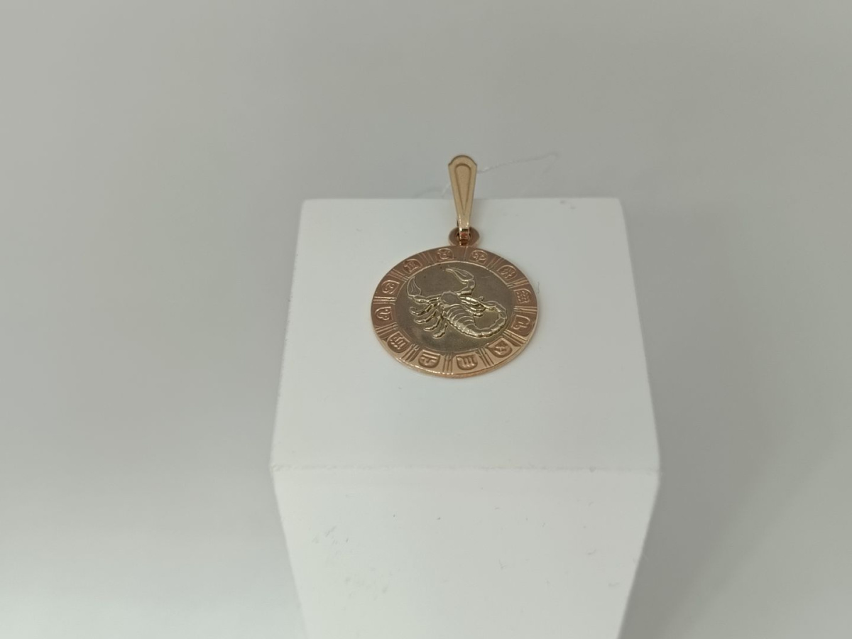ПОДВЕСКА ЗНАК ЗОДИАКА СКОРПИОН Au 585