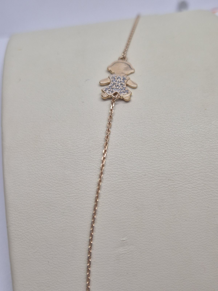 Б585 БРАСЛЕТ С КАМНЯМИ (Au 585)