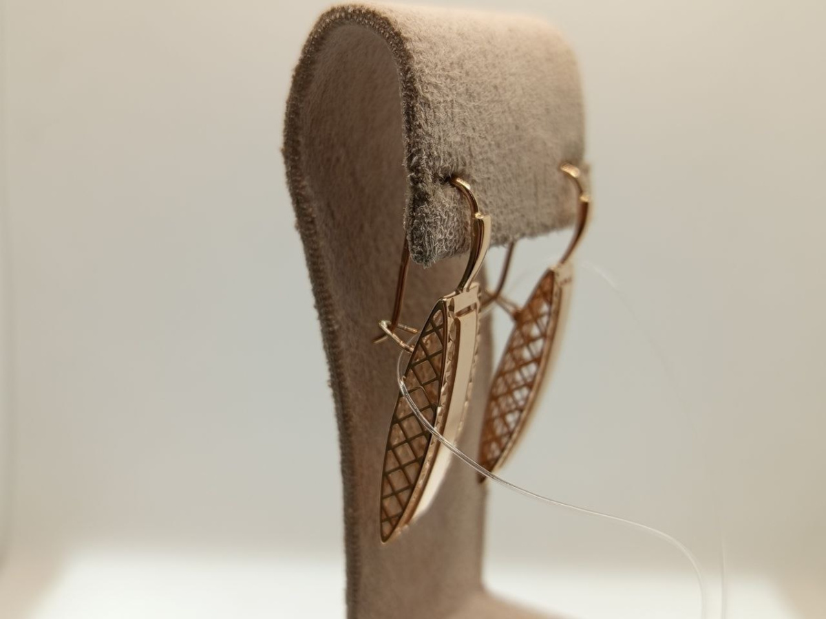 СЕРЬГИ ПЕТЕЛЬКА без камня (Au 585)