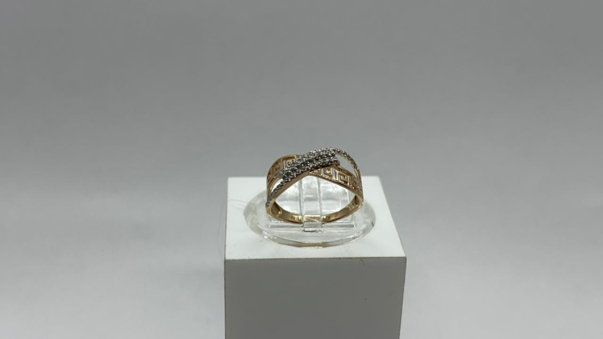 КОЛЬЦО С КАМНЯМИ (Au 585)