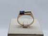 КОЛЬЦО ПЕЧАТКА Сапфир с камнями (Au 585)