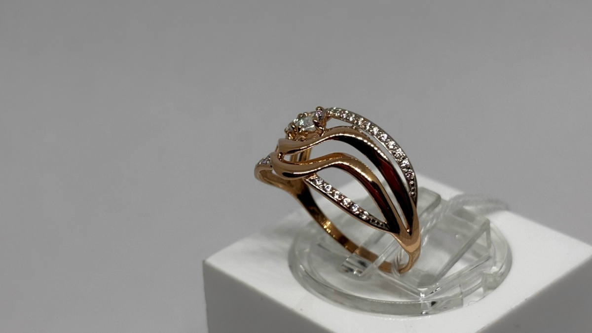 КОЛКМИ585 КОЛЬЦО С КАМНЯМИ (Au 585)