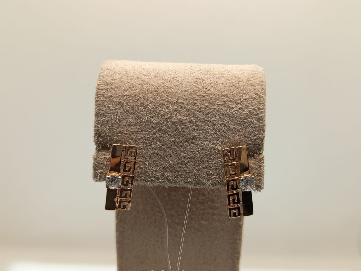 СЕРЬГИ С КАМНЕМ (Au 585)