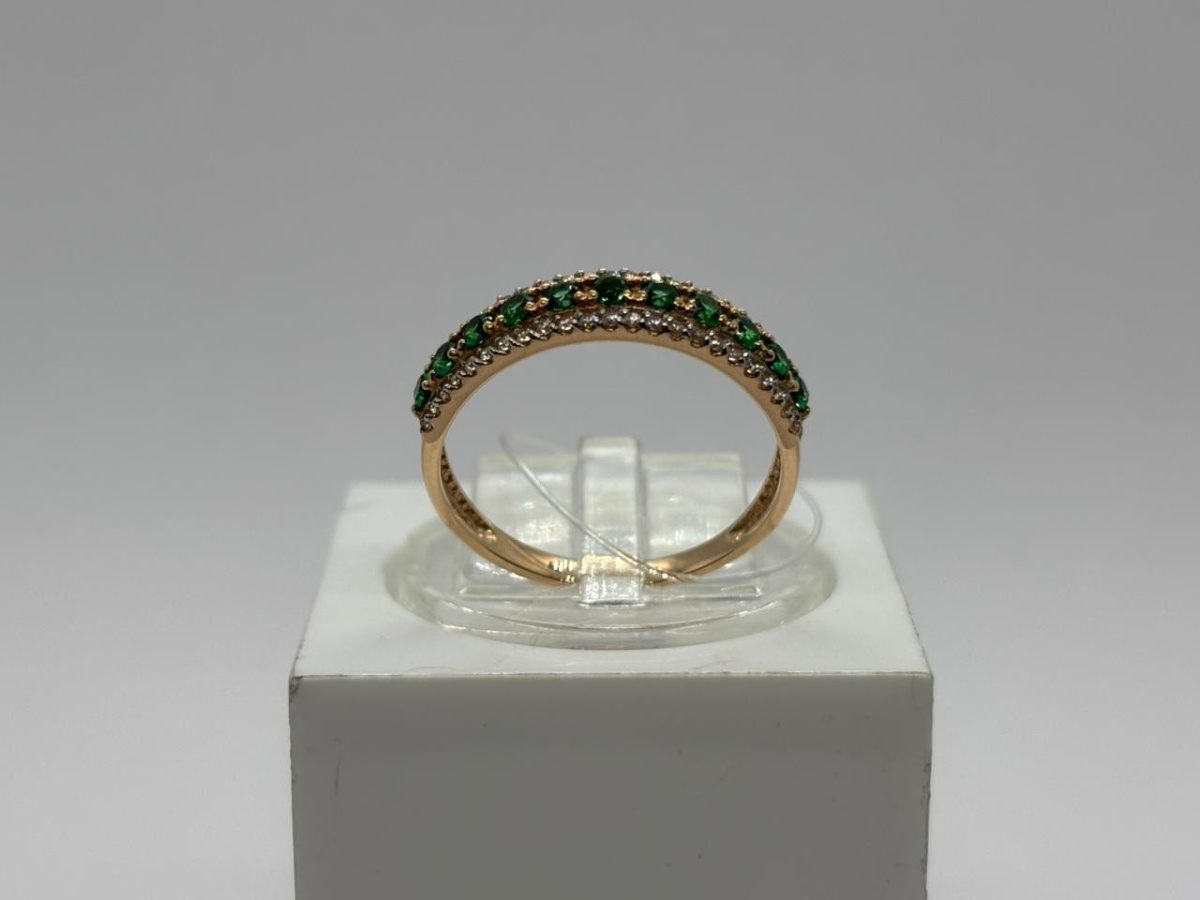 КОЛЬЦО С КАМНЯМИ (Au 585)