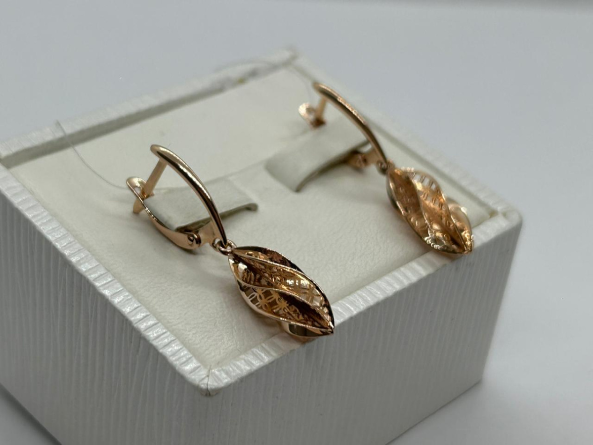 СЕРЬГИ БЕЗ КАМНЯ (Au 585)