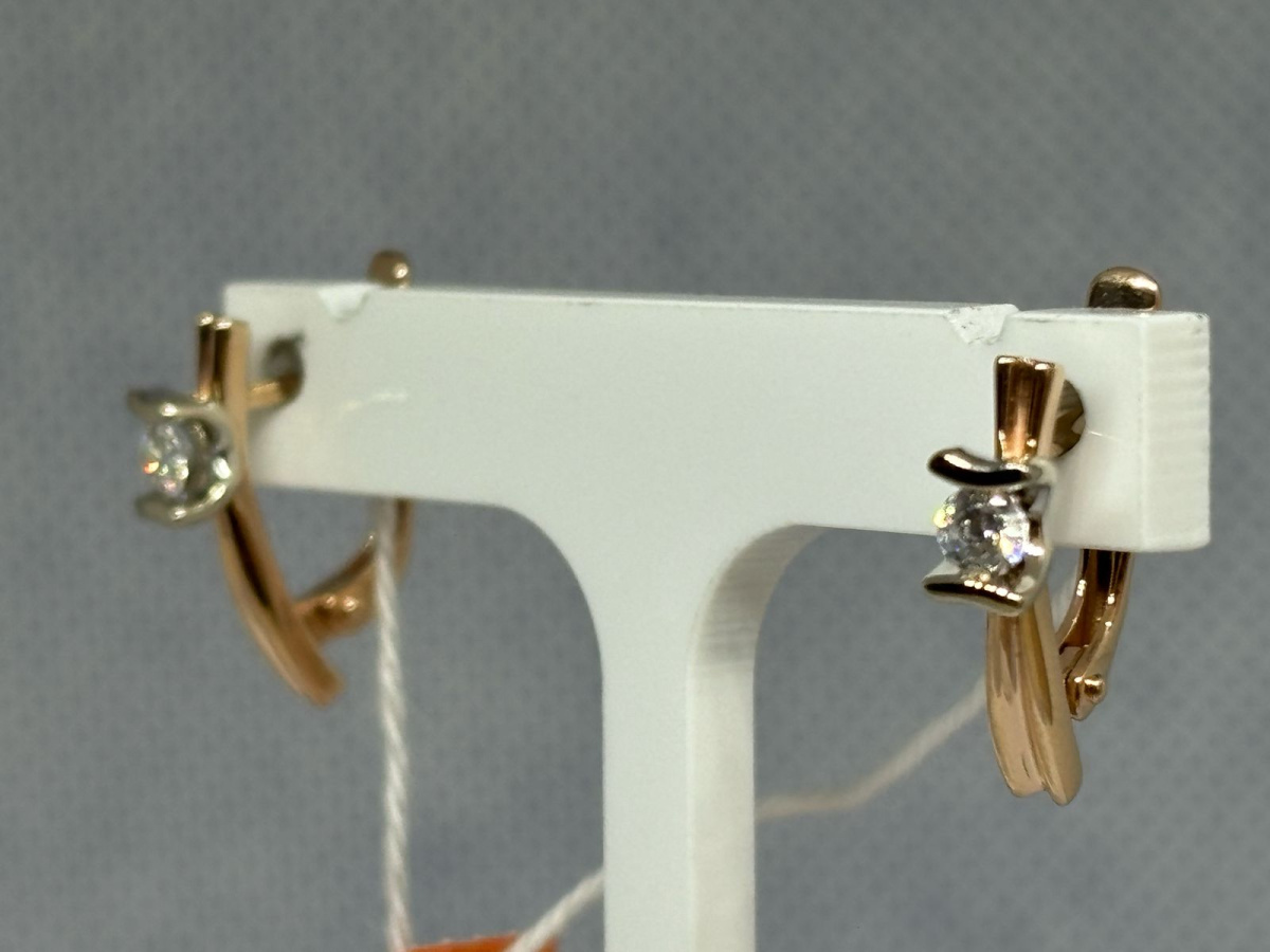 СЕРЬГИ С КАМНЕМ (Au 585)