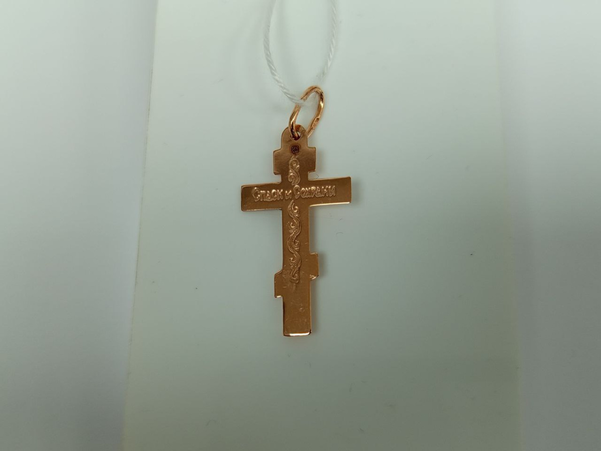 ПОДКБК585 ПОДВЕСКА КРЕСТ БЕЗ КАМНЯ (Au 585)