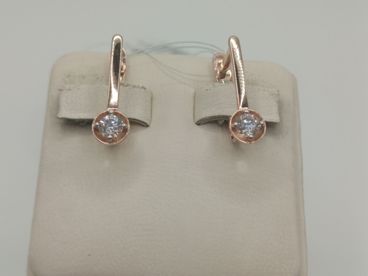 СЕРЬГИ С КАМНЕМ (Au 585)