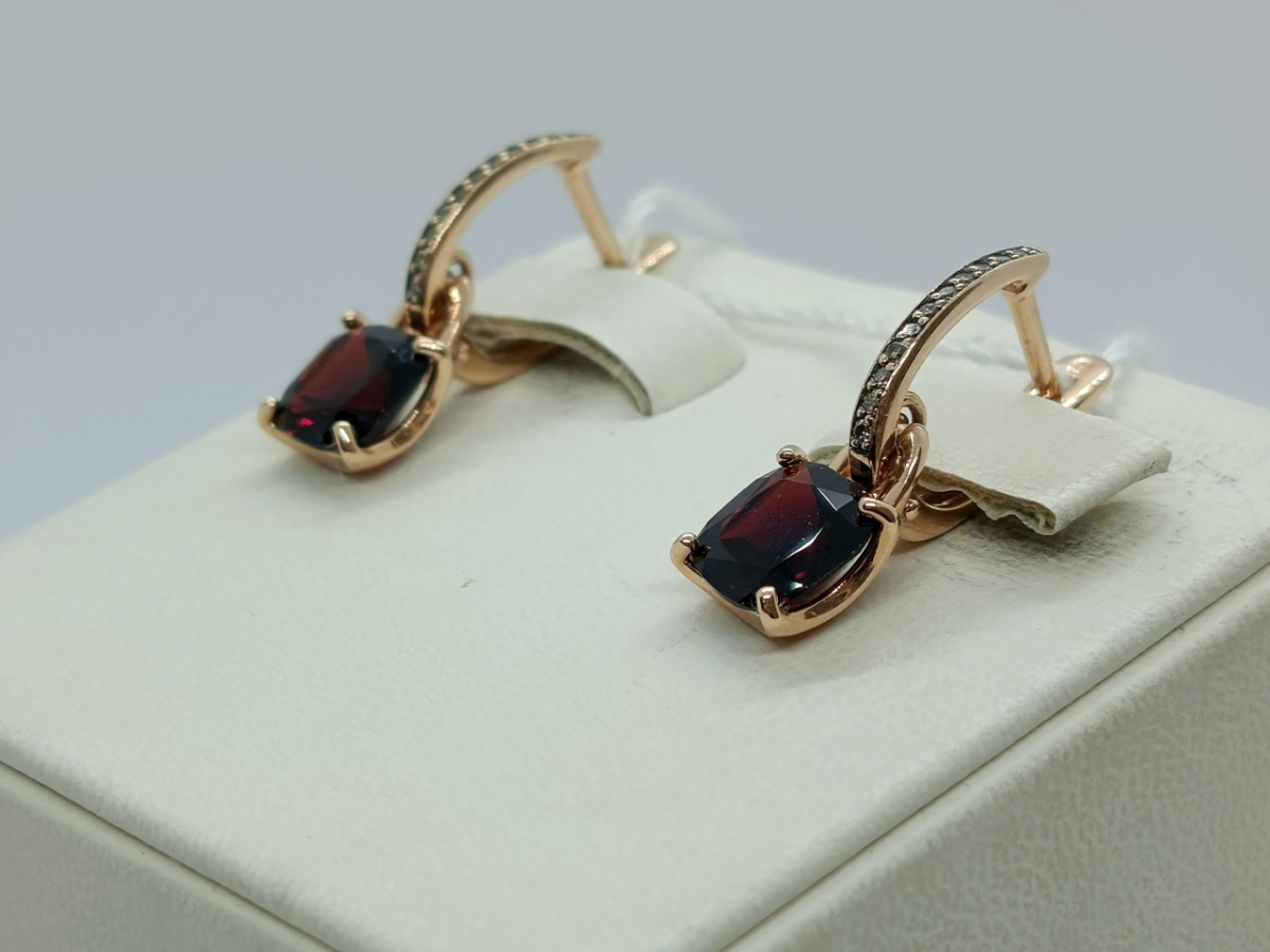 СЕРЬГИ С КАМНЯМИ (Au 585)