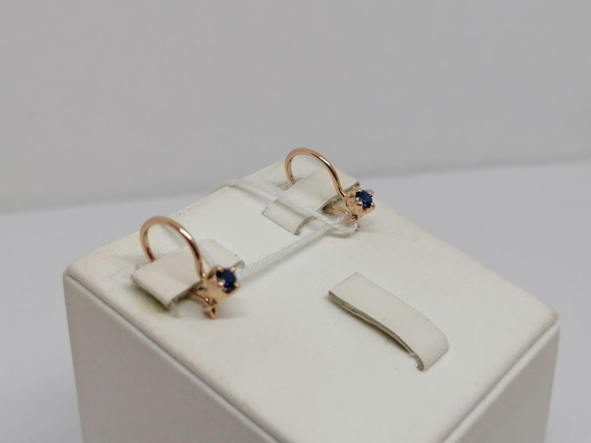 СЕРЬГИ С КАМНЕМ (Au 585)