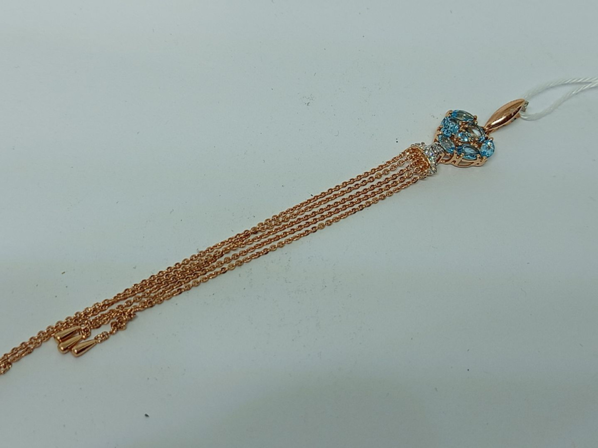 ПОДКМИ585 ПОДВЕСКА С КАМНЯМИ (Au 585)