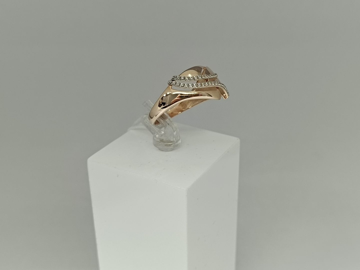 КОЛЬЦО С КАМНЯМИ (Au 585)