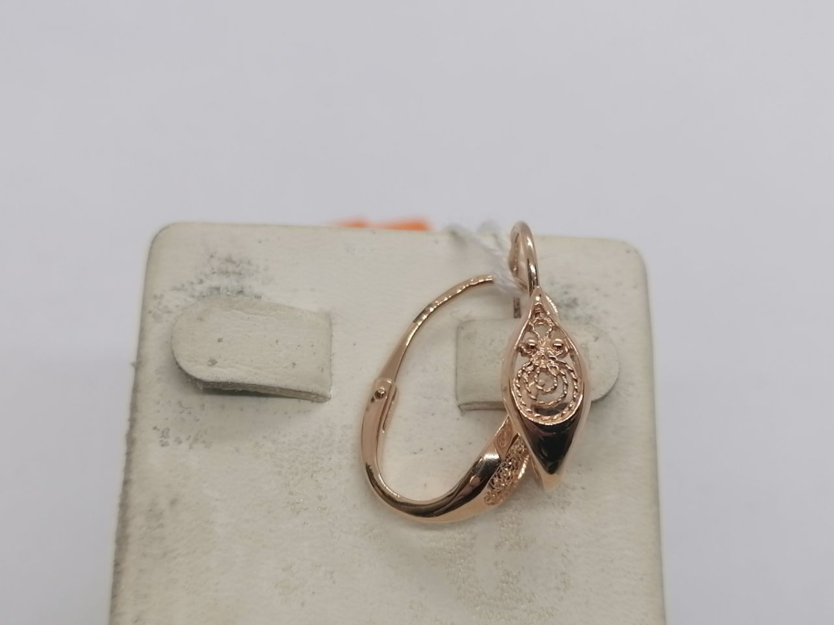 СЕРЬГИ БЕЗ КАМНЯ (Au 585)